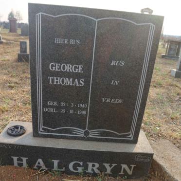 HALGRYN George Thomas 1940-1998 