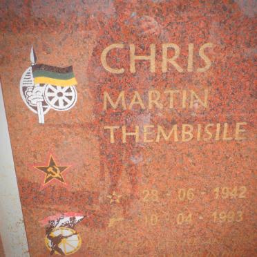 HANI Chris Martin Thembisile 1942-1993 :: HANI Nomakhwezi Lerato 1978-2001