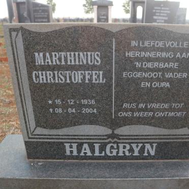 HALGRYN Marthinus Christoffel 1936-2004