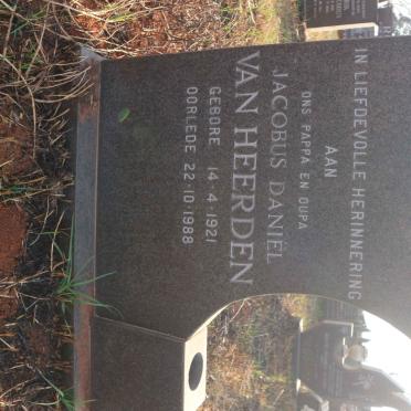 HEERDEN Jacobus Daniel, van 1921-1988