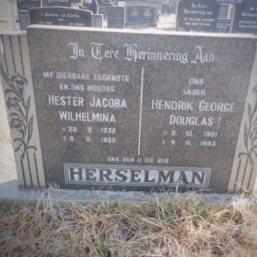 HERSELMAN Hendrik George Douglas 1921-1983 &amp; Hester Jacoba Wilhelmina 1932-1982