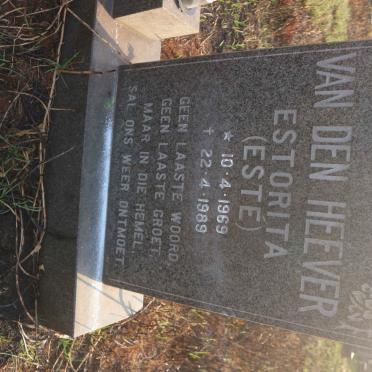 HEEVER Estorita, van den 1969-1989