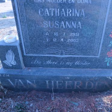 HEERDEN Catharina Susanna, van 1951-2003