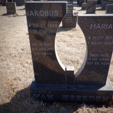 HEERDEN Jakobus, van 1928-1999 &amp; Maria 1931-1997