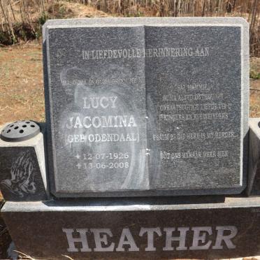 HEATHER Lucy Jacomina nee ODENDAAL 1926-2008 