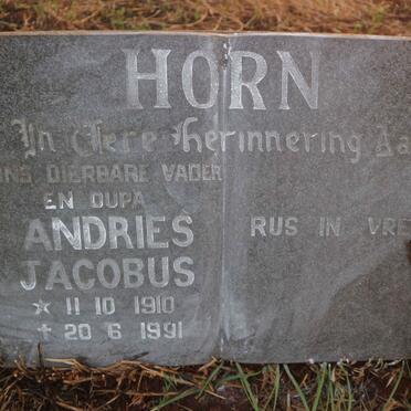 HORN Andries Jacobus 1910-1991