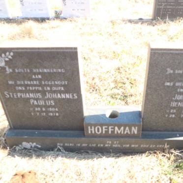 HOFFMAN Stephanus Johannes Paulus 1904-1978 &amp; Johanna Hendrika 1909-1986