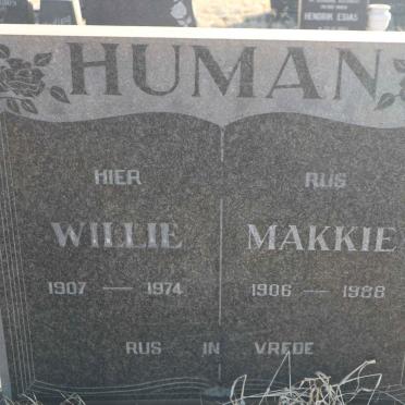 HUMAN Willie 1907-1974 &amp; Makkie 1906-1988