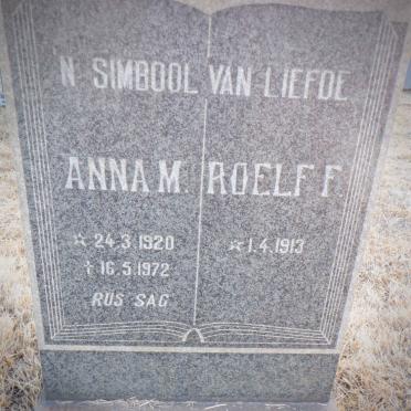 JAGER Roelf F., de 1913- &amp; Anna M. 1920-1972