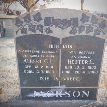 JACKSON Albert C.L. 1901-1969 &amp; Hester E. 1903-2000