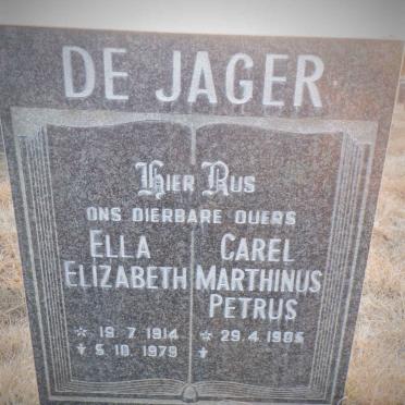 JAGER Carel Marthinus Petrus, de 1905- &amp; Ella Elizabeth 1914-1979
