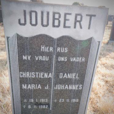 JOUBERT Daniel Johannes 1910- &amp; Christiena Maria J. 1913-1982