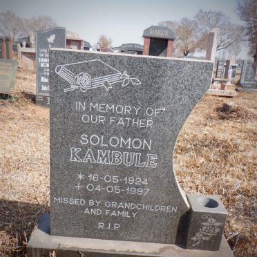 KAMBULE Solomon 1924-1997