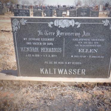 KALTWASSER Hendrik Hermanus 1919-1977 &amp; Ellen 1921-2003