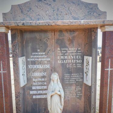 KGATHATSO Emmanuel 1954-1998 &amp; Ntombikayise Lorraine 1956-2019
