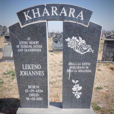 KHARARA Lekeno Johannes 1934-2011
