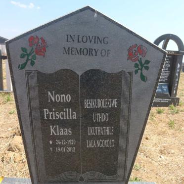 KLAAS Nono Priscilla 1929-2012