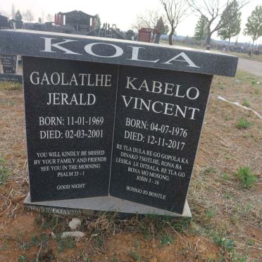 KOLA Gaolatlhe Jerald 1969-2001 :: KOLA Kabelo Vincent 1976-2017