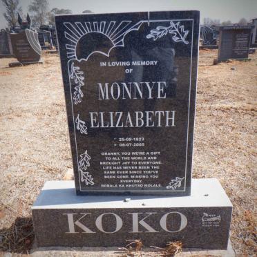 KOKO Monnye Elizabeth 1923-2005