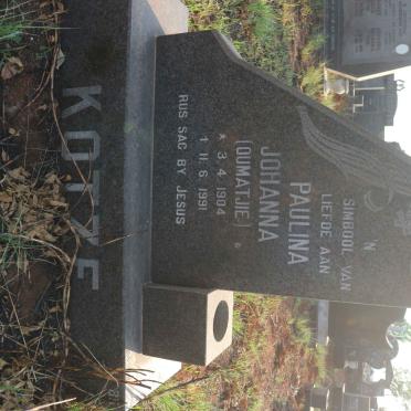 KOTZE Paulina Johanna 1904-1991