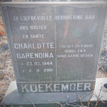 KOEKEMOER Charlotte Barendina 1944-2001