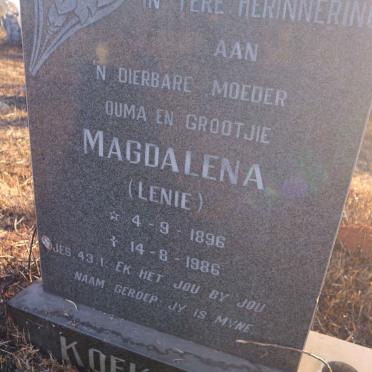 KOEKEMOER Magdalena 1896-1986