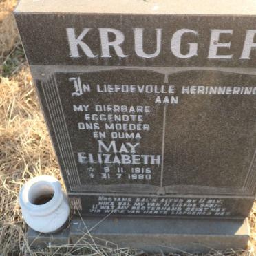 KRUGER May Elizabeth 1915-1980