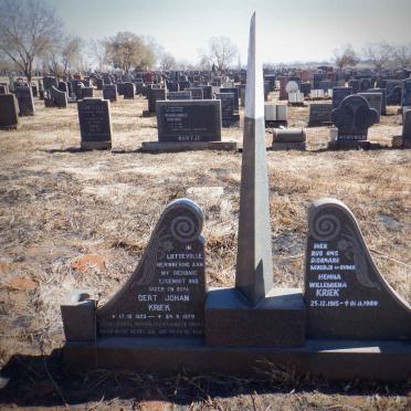 KRIEK Gert Johan 1923-1979 &amp; Henna Willemiena 1915-1989