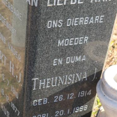 KRUGER Gert H.J. 1910-1977 &amp; Theunisina J. 1914-1998