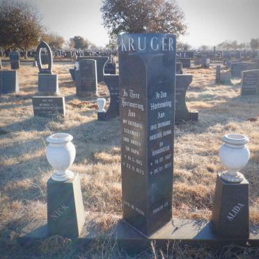 KRUGER Nick 1915-1973 &amp; Alida 1927-2017