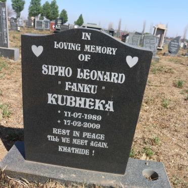 KUBHEKA Sipho Leonard 1989-2009