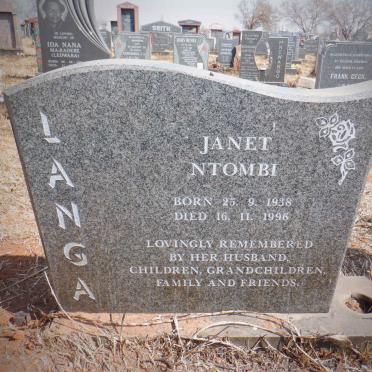 LANGA Janet Ntombi 1938-1996