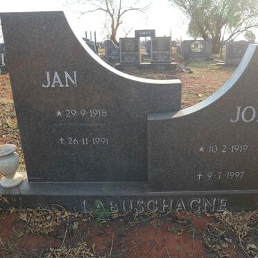 LABUSCHAGNE Jan 1918-1991 &amp; Joey 1919-1997