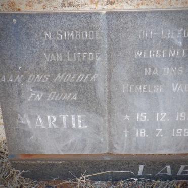 LABUSCHAGNE Wessel 1930-1986 &amp; Martie 1931-1986