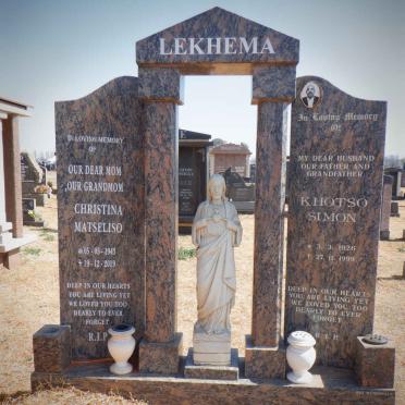 LEKHEMA Khotso Simon 1926-1999 &amp; Christina Matseliso 1943-2019