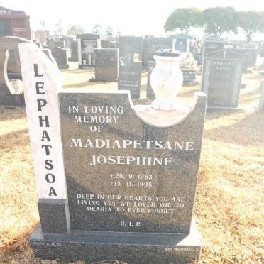 LEPHATSOA Madiapetsane Josephine 1963-1998