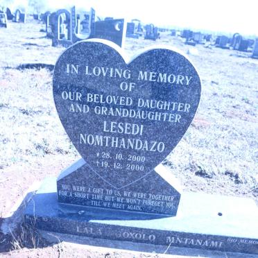 LESEDI Nomthandazo 2000-2000