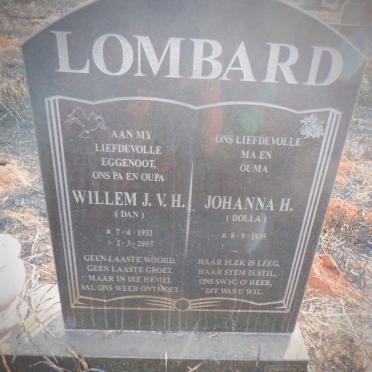 LOMBARD Willem J.V.H. 1932-2003 &amp; Johanna H. 1935-