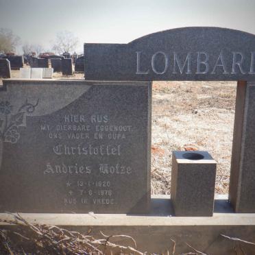 LOMBARD Christoffel Andries Kotze 1920-1976