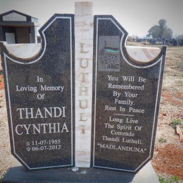 LUTHULI Thandi Cynthia 1955-2012