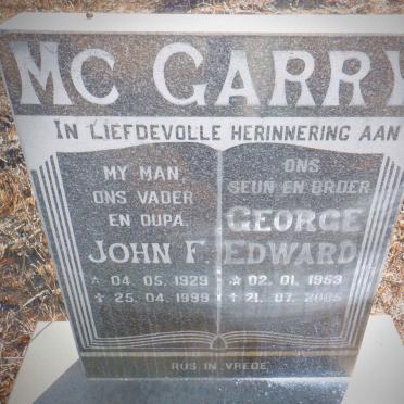 MCGARRY John F. 1929-1999 :: MCGARRY George Edward 1953-2005