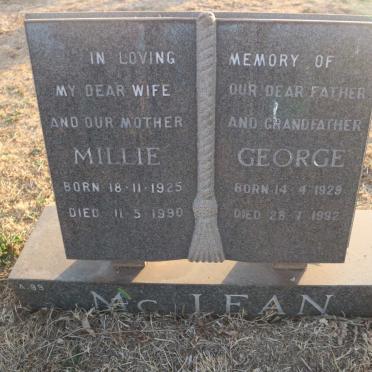 MCLEAN George 1929-1992 &amp; Millie 1925-1990