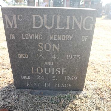 MCDULING Son -1975 &amp; Louise -1969