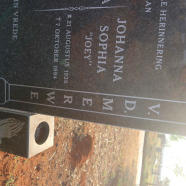 MERWE Johanna Sophia, v.d. 1936-1994 :: STORRIER Anne Magdalena 1959-2008 