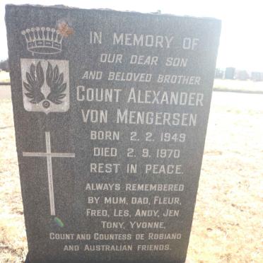 MENGERSEN Alexander, von 1949-1970