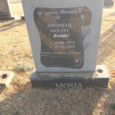 MOLEFI Jeremiah 1974-1998