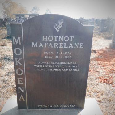 MOKOENA Hotnot Mafarelane 1930-2002