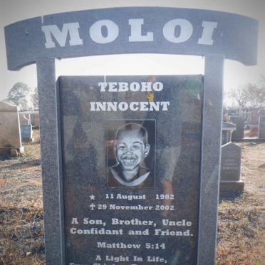 MOLOI Teboho Innocent 1982-2002