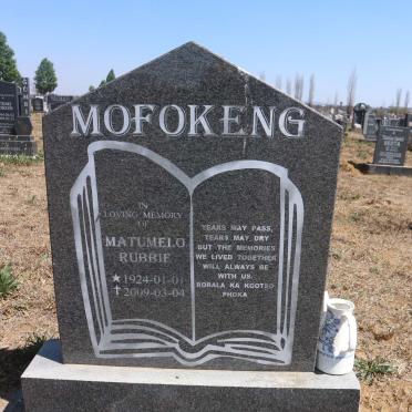 MOFOKENG Matumelo Rubbie 1924-2009