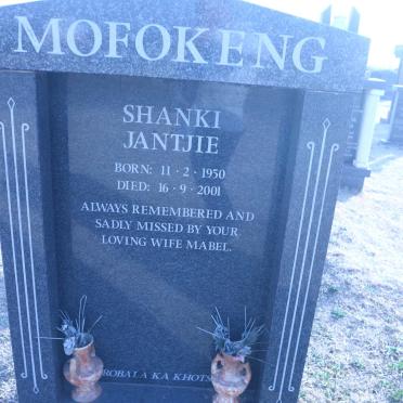 MOFOKENG Shanki Jantjie 1950-2001